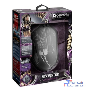 Defender Sin'Sister GM-933 [52933] {Проводная игровая мышь,6 кнопок,7200dpi}