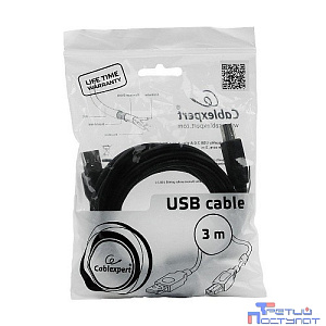 Gembird CCF-USB2-AMBM-10 USB 2.0 кабель PRO  для соед. 3.0м AM/BM  позол.конт., фер.кол., пакет