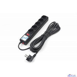 PowerCube Фильтр-удлинитель 7.0м, 5 розеток,10А (SPG5-7M), черный графит