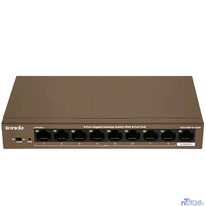 TENDA TEG1109P-8-102W Коммутатор настольный 9-Ports 10/100/1000 Base-T 8-Ports PoE(PoE бюджет 92W)