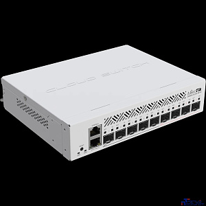 MikroTik CRS310-1G-5S-4S+IN Коммутатор 1RJ45 1Gbit, 5*SFP 1Gbit, 4*SFP 10Gbit, POE in, indoor case, RouterOS L5