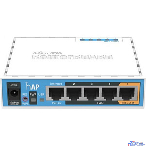MikroTik RB952Ui-5ac2nD Беспроводной маршрутизатор hAP ac Lite 2.4+5 ГГц, 802.11a/b/g/n/ac, MIMO 2x2, 5x Ethernet