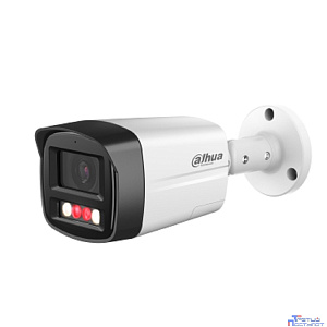 DAHUA DH-IPC-HFW2449TLP-S-PV-0360B Уличная цилиндрическая IP-видеокамера SmartDualLight 4Мп, 1/2.9” CMOS, объектив 3.6мм, видеоаналитика, микрофон+динамик, ИК 30м, LED 30м, IP67, металл