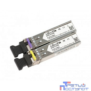 MikroTik S-4554LC80D Пара модулей S-45LC80D (1.25G SM 80km TX 1490nm/ RX 1550nm, Single LC connector)+S-54LC80D (1.25G SM 80km TX 1550nm / RX 1490nm,Single LC connector)