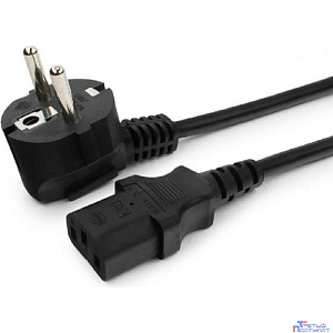 Cablexpert Кабель питания 5м, Schuko- C13, 3х1кв.мм, черный, с заземлением, пакет (PC-186-1-5M)