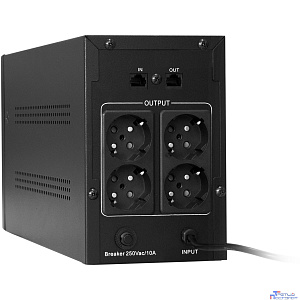 Exegate EP285528RUS ИБП ExeGate SpecialPro UNB-2200.LED.AVR. 4SH.RJ <2200VA/1300W, LED, AVR, 4 евророзетки, RJ45/11, Black>