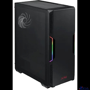 XPG STARKER BLACK (STARKER-BKCWW) (Midi-Tower, черный, TG, 120mm ARGB fan + 120mm fan)