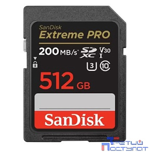 SecureDigital 512GB SanDisk SDXC Extreme Pro UHS-I Class 3 (U3) V30 200/140 MB/s [SDSDXXD-512G-GN4IN]