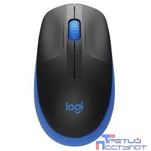 Мышь Logitech M190, оптическая, беспроводная, USB, темно-серый и синий [910-005925]