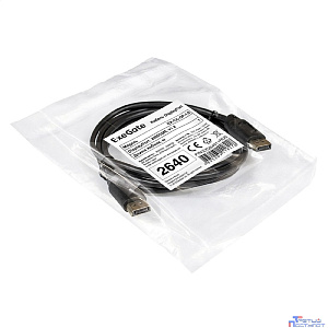 Exegate EX284911RUS Кабель DisplayPort (20M-20M) 1.0м ExeGate <EX-CC-DP-1.0> v1.2, позол. контакты