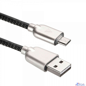 Кабели USB ACD USB кабель ACD-Allure MicroUSB ; USB-A Кожа, 1м, черный (ACD-U926-M1B)