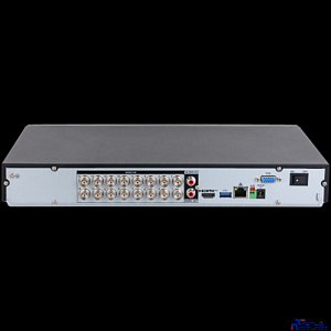 DAHUA DH-XVR5216AN-I3/T 16-канальный HDCVI-видеорегистратор с FR ; HDCVI, AHD, TVI, IP, CVBS ; 2 SATA III до 16Тбайт; видеоаналитика 1 HDMI, 1 VGA; сеть: 1 RJ45 1000Мбит/с;  аудиовх/вых: 1/1
