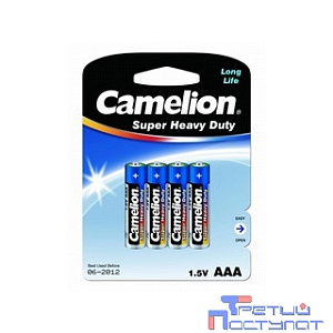 Camelion R03 Blue BL-4 (R03P-BP4B, батарейка,1.5В)