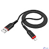 HOCO X59/ USB кабель Lightning/ 2m/ 2.4A/ Нейлон/ Black
