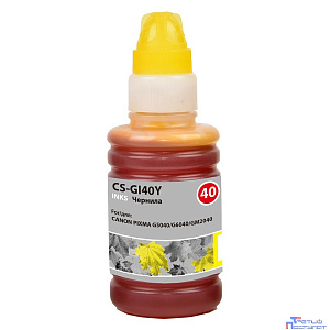 Чернила Cactus CS-GI40Y желтый 70мл для Canon Pixma G5040/G6040/GM2040