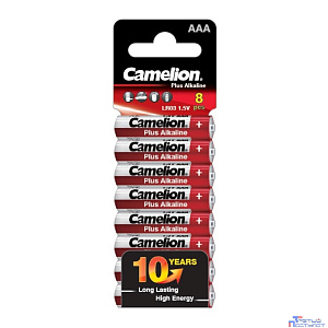 Camelion Plus Alkaline SP8 LR03  (LR03-SP8, батарейка,1.5В)(8шт. в уп-ке)