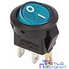Rexant 36-2531 Выключатель клавишный круглый 250V 3А (3с) ON-OFF синий с подсветкой Micro