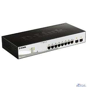 D-Link DGS-1210-10/F1A Управляемый L2 коммутатор с 8 портами 10/100/1000Base-T и 2 портами 1000Base-X SFP