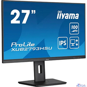 LCD Iiyama 27" XUB2793HSU-B6 {IPS 1920x1080 100Hz 1ms 300cd HDMI DisplayPort USB M/M HAS Pivot}