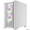 Powercase Alisio Micro Z3W ARGB V2, Tempered Glass, 3x 120mm ARGB fan, белый, mATX (CAMZW-A3-V2)