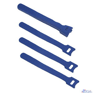 Cabeus CLAMP-150-BL Хомут для кабеля, липучка с мягкой застежкой, 150x14 мм, синий (10 шт.)