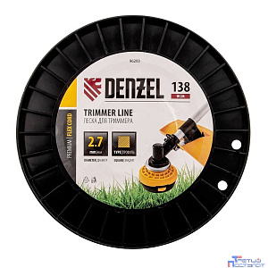 Denzel Леска для триммера квадрат, 2,7м х 138м, на DIN катушке FLEX CORD [96293]