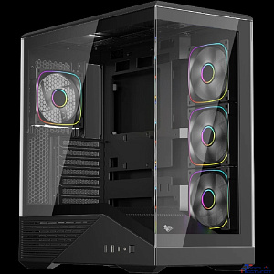 1STPLAYER Корпус GM7 ARGB Black / ATX / 4x120mm ARGB fans / GM7-BK-3FN7R-1FN7