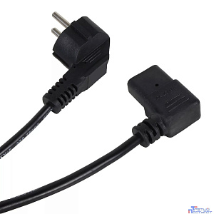 VCOM CE021R-CU0.75-1.8M Кабель комп - розетка 220V EU (угол-угол)<VDE> 3GX0,75mm2, 1,8m, медь,