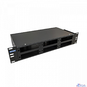 NTSS Кросс NTSS оптический 19'' укомплектованный 2U, 32 порта ST/UPC, 62.5/125 мкм (планки, сплайс-кассета, пигтейлы, КДЗС, адаптеры) черный RAL 9005 NTSS-RFOB-2U-32-ST/U-62.5-SP1.5G2AY-BL
