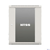 NTSS Шкаф настенный телекоммуникационный NTSS W 18U 600х450х964мм, 2 профиля 19, дверь стеклянная, боковые стенки съемные, задняя стенка, разобранный, серый RAL 7035 NTSS-W18U6045GS