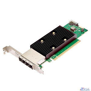 HBA-адаптер Broadcom 9600W-16e SGL (05-50108-00)  PCIe Gen4 x16 LP, Tri-Mode SAS/SATA/NVMe 24G HBA, 16port(4*ext SFF8644)