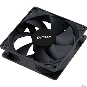 Вентилятор Digma DFAN-90 90мм черный 3-pin 4-pin (Molex)Ret