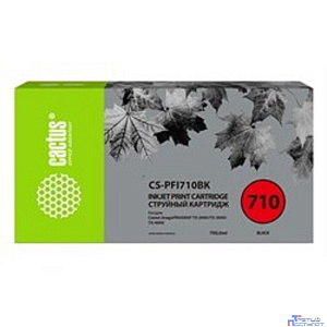 Картридж струйный Cactus CS-PFI710BK черный (700мл) для Canon imagePROGRAF TX-2000/TX-3000/TX-4000