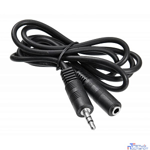 Кабель-удлинитель аудио Buro BAAC003-1 Jack 3.5 (m)/Jack 3.5 (f) 1м. черный  (817191)