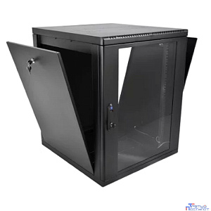 ЦМО Шкаф телекоммуникационный настенный разборный 15U (600 x 520) съемные стенки, дверь стекло, цвет черный (ШРН-М-15.500-9005)