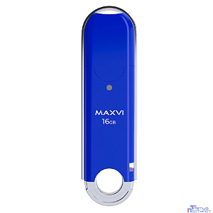 Maxvi USB Drive 16GB P2 blue, монолит с колпачком, ABS пластик, USB 2.0