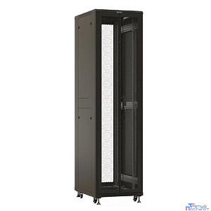 Шкаф Hyperline TTBR-4762-DD-RAL9004 Шкаф напольный 19-дюймовый, 47U, 2277x600х1200 мм (ВхШхГ), передняя и задняя распашные перфорированные двери (75%), ручка с замком, цвет черный (RAL 9004)(разобранн