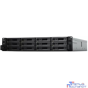 Synology UC3200 Сетевой накопитель (NAS) UnifiedController, слоты 12x2.5"/3.5" SAS 12G, RAID0/1/5/6/10/F1/Basic/JBOD, 2x1 Гбит + 10 Гбит/с, Intel Xeon D-1521/4x2.4GHz,DDR4 8Gb, 2x500W, 2U