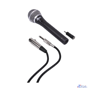 RITMIX RDM-155 (Black) {50 Гц - 10 кГц, 600 Ом, чувств. микр. -50 дБ, выход 6.3 мм, размер 50 x 50 x 180 мм, длина кабеля 5 м, пластик, черный}