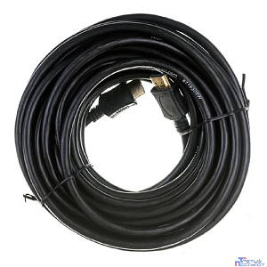 Кабель HDMI Cablexpert CC-HDMI4L-10M, 19M/19M, v2.0, серия Light, позол.контакты, экран, 10м, черный, пакет