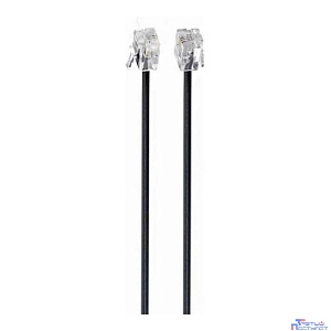 Cablexpert TC6P4C-2M Кабель.телефонный аппарат-розетка 2 м черный