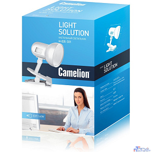 Camelion H-035 С01 белый (Светильник прищепка, метал.,220В, 40Вт)