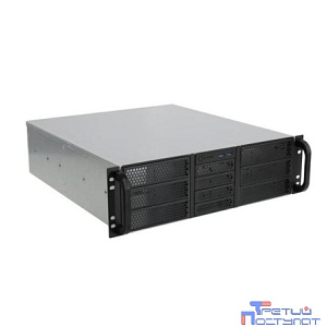 Procase RE306-D6H4-C-48 Корпус 3U server case,6x5.25+4HDD,черный,без блока питания,глубина 480мм,MB CEB 12"x10.5"