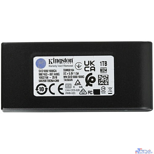 Kingston Portable  SSD 1TB External XS1000 BOC, Type-C/A, USB 3.2 Gen 2, R/W 1050/1000MB/s, 70x33x14mm, 69g., Black (60 мес)