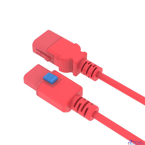 Кабель питания Filum FL-PC-C13F/C14F-C1-1.8-RD 3x1.0 С13 - C14 с фиксацией, 220/250В, 10А, красный, 1.8м (1111321)