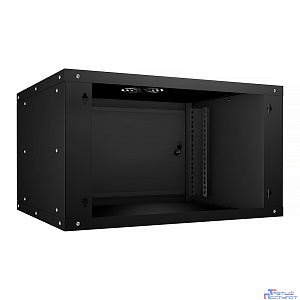 Cabeus WSC-05D-6U55/45m-BK Шкаф телекоммуникационный настенный 19" 6U, серия LIGHT разборный, дверь металл, цвет черный