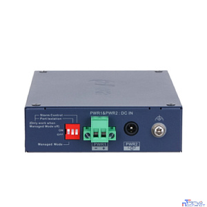 DAHUA DH-CHS4106-4ET 6-портовый коммутатор облачный 4 RJ45 10/100Мбит/с, 1 RJ45 10/100/1000Мбит/с (uplink), 1 SFP 1000Мбит/с (uplink  IP30, IK06; DIN-рейку