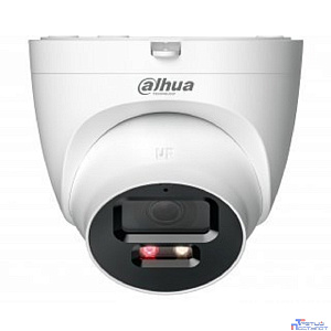 DAHUA DH-IPC-HDW2249TP-S-PV-0280B Уличная турельная IP-видеокамера SmartDualLight 2Мп, 1/2.8” CMOS, объектив 2.8мм, видеоаналитика, микрофон+динамик, ИК 30м, LED 30м, IP67, металл