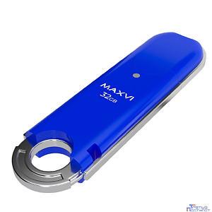 Maxvi USB Drive 32GB P2 blue, монолит с колпачком, ABS пластик, USB 2.0