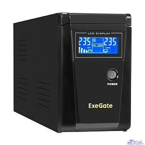 Exegate EX295986RUS ИБП (инвертор, синус, для котла) ExeGate SineTower SZ-600.LCD.AVR.1SH <600VA/360W, чистый синусоида, LCD дисплей, AVR, 1*Schuko, линейно-интерактивный, внешняя батарея 12В до 200Ач